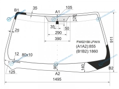 FW02158 LFWX Стекло лобовое TOYOTA AVALON II (Левый руль) 00-05