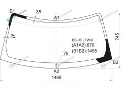 BB-06 LFWX Стекло лобовое TOYOTA bB 06-16DAIHATSU COOMATERIA 06-13