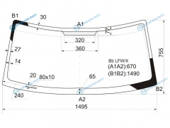 BB LFWX Стекло лобовое TOYOTA BBSCION XB 00-05