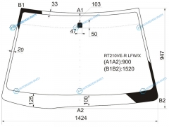 RT210VE-R LFWX Стекло лобовое TOYOTA CALDINA 02-07
