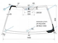 8305AGN LFWX Стекло лобовое TOYOTA CALDINAAVENSIS 45D 97-03