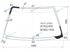 AT211 LFWX Стекло лобовое TOYOTA CALDINAAVENSIS 45D 97-03