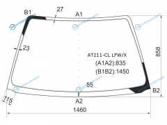 AT211-CL LFWX Стекло лобовое TOYOTA CALDINAAVENSIS 45D 97-03