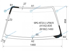 SPG-AT211 LFWX Стекло лобовое TOYOTA CALDINAAVENSIS 45D 97-03