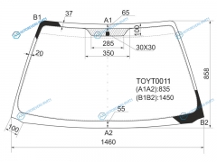 TOYT0011 Стекло лобовое TOYOTA CALDINAAVENSIS 45D 97-03
