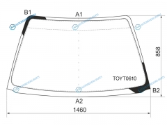 TOYT0610 Стекло лобовое TOYOTA CALDINAAVENSIS 45D 97-03