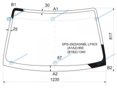 SPG-2922AGNBL LFWX Стекло лобовое TOYOTA CAMI J1E 99-05DAIHATSU TERIOS J10 97-06