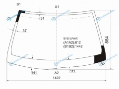 SV30 LFWX Стекло лобовое TOYOTA CAMRY 4D SED 90-94