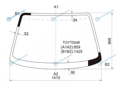 TOYT0045 Стекло лобовое TOYOTA CARINA 92-96