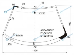 8316AGNBLV Стекло лобовое TOYOTA CELICA 99-06