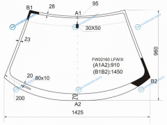 FW02160 LFWX Стекло лобовое TOYOTA CELICA 99-06