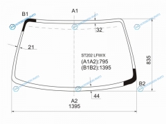 ST202 LFWX Стекло лобовое TOYOTA CELICACURREN 93-99