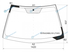 8376AGNBLVW LFWX Стекло лобовое TOYOTA COROLLA E15 06-13