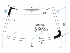 KE91 LFWX Стекло лобовое TOYOTA COROLLA E9 5D LBKSPRINTER 4D 87-91SPRINTER CARIB 88-95