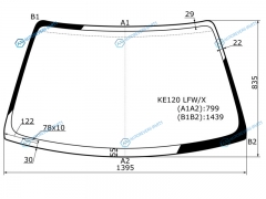 KE120 LFWX Стекло лобовое TOYOTA COROLLA 345D TOYOTA SPRINTER 4DSPRINTER CARIB E11 95-00