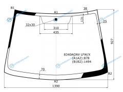 8340AGNV LFWX Стекло лобовое TOYOTA COROLLA 45D 00-06