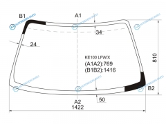 KE100 LFWX Стекло лобовое TOYOTA COROLLA 45D 91-02