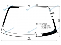 KE108 LFWX Стекло лобовое TOYOTA COROLLA CERESSPRINTER MARINO 4D HT 92-97