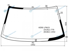 KE90 LFWX Стекло лобовое TOYOTA COROLLA EE90 345D 87-91