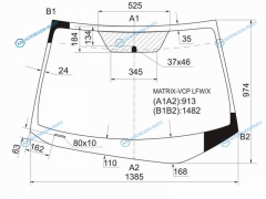 MATRIX-VCP LFWX Стекло лобовое TOYOTA COROLLA MATRIX 08-14
