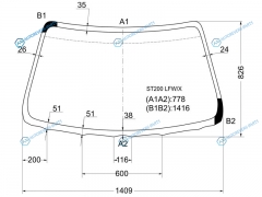 ST200 LFWX Стекло лобовое TOYOTA CORONA EXIVCARINA ED 93-98