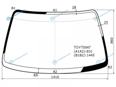 TOYT0047 Стекло лобовое TOYOTA CORONACALDINACARINA ECORONA SF 45D 92-02