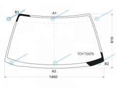 TOYT0075 Стекло лобовое TOYOTA CORONACARINA II 4D SED 88-92