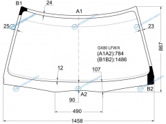 GX80 LFWX Стекло лобовое TOYOTA CRESTA 4D SED 88-92