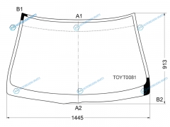 TOYT0081 Стекло лобовое TOYOTA CRESTA 4D SED 92-96