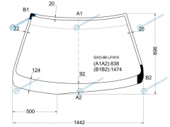 GXO-96 LFWX Стекло лобовое TOYOTA CRESTA 4D SED 96-01
