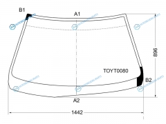 TOYT0080 Стекло лобовое TOYOTA CRESTA 4D SED 96-01