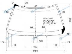 GX70 LFWX Стекло лобовое TOYOTA CRESTA SEDAN 84-88