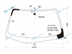 JS12 LFWX Стекло лобовое TOYOTA CROWN MAJESTA HARDTOP 91-95