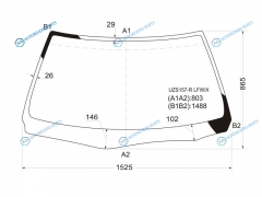 UZS157-R LFWX Стекло лобовое TOYOTA CROWN MAJESTA HARDTOP 95-01