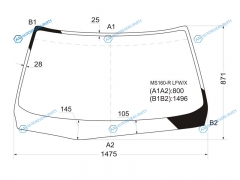 MS160-R LFWX Стекло лобовое TOYOTA CROWNATHLETE S17 45D 99-07