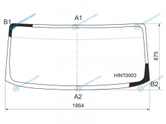 HINT0003 Стекло лобовое TOYOTA DYNAHINO 300 7.5т WIDE CAB 11-