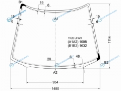 TR20 LFWX Стекло лобовое TOYOTA ESTIMA EMINALUCIDA 90-99