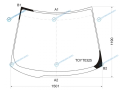 TOYT0325 Стекло лобовое TOYOTA ESTIMAPREVIA 99-06