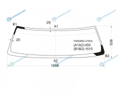 FW02652 LFWX Стекло лобовое TOYOTA FJ CRUISER 06-
