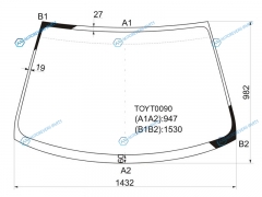 TOYT0090 Стекло лобовое TOYOTA GAIA 98-04