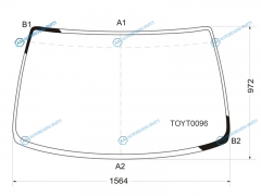 TOYT0096 Стекло лобовое TOYOTA GRAND HIACEGRANVIA 95-02