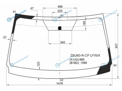 ZSU60-R-CP LFWX Стекло лобовое TOYOTA HARRIER 13-20