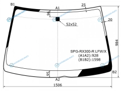 SPG-RX300-R LFWX Стекло лобовое TOYOTA HARRIER 97-03