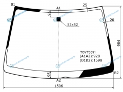 TOYT0091 Стекло лобовое TOYOTA HARRIER 97-03