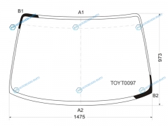 TOYT0097 Стекло лобовое TOYOTA HIACE REGIUSTOURING 97-02