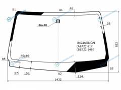 8424AGNGN Стекло лобовое TOYOTA HILUX PICK UP 15- FORTUNER 15-