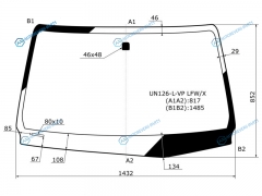 UN126-L-VP LFWX Стекло лобовое TOYOTA HILUX PICK UP 15- FORTUNER 15-