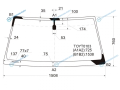 TOYT0103 Стекло лобовое TOYOTA HILUX SURF4-RUNNER 02-09
