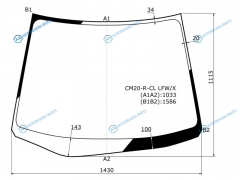 CM20-R-CL LFWX Стекло лобовое TOYOTA IPSUM 01-09