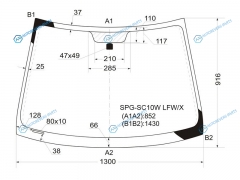 SPG-SC10W LFWX Стекло лобовое TOYOTA ISTSCION XA NCP6 02-07